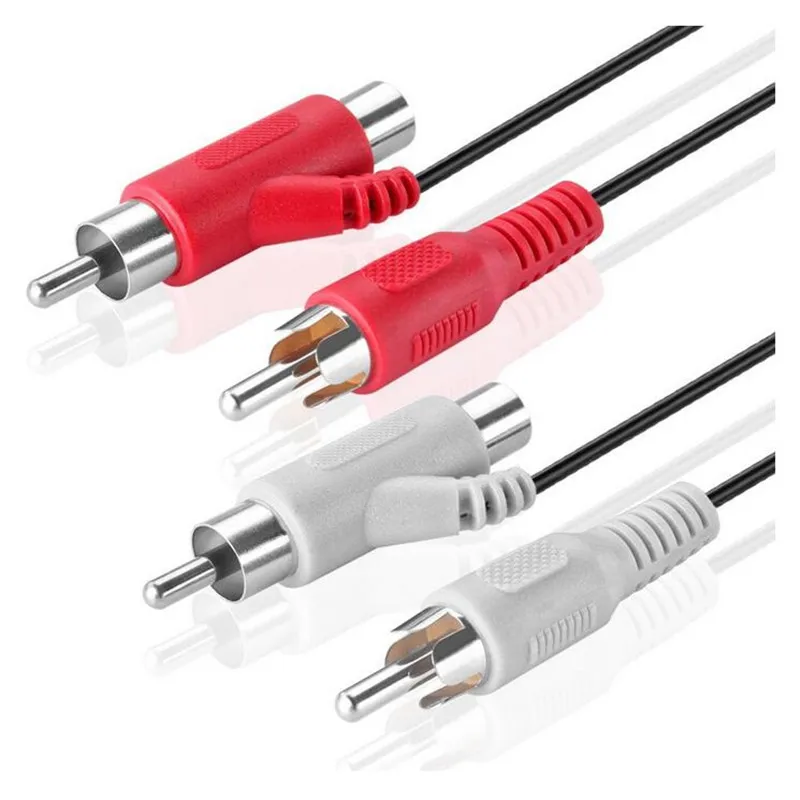 Кабель RCA Audio Piggyback 2 Male to + Female 12 футов | Электроника