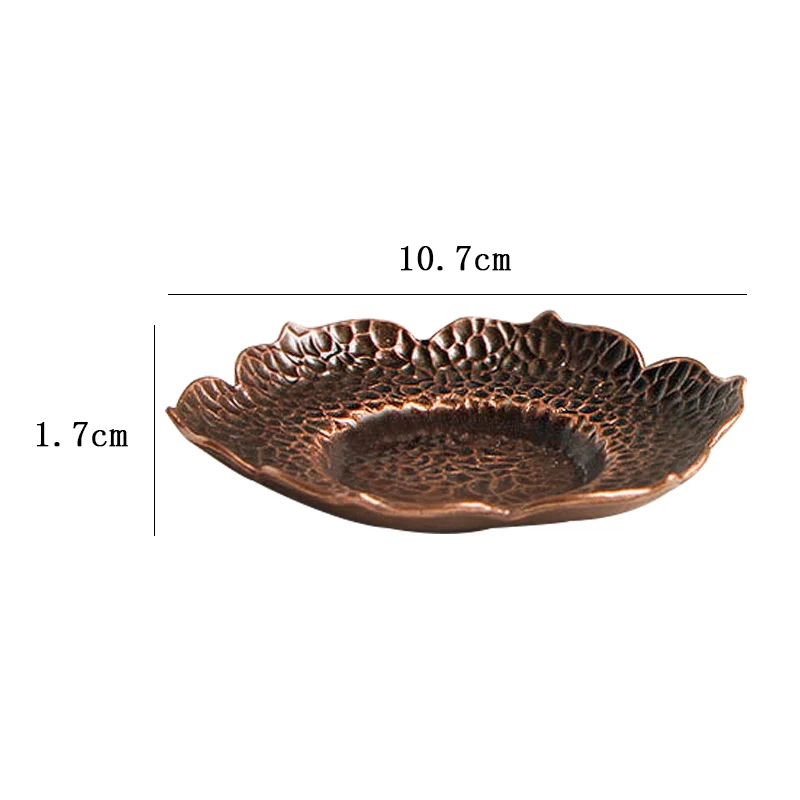 10.7X1.7cm металлический поднос для чайных чашек с цветком сливы Улун чайный зеленый