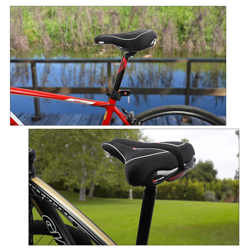 WEST BIKING MTB велосипедное седло с задним фонарем силиконовое гелевое мягкое удобное