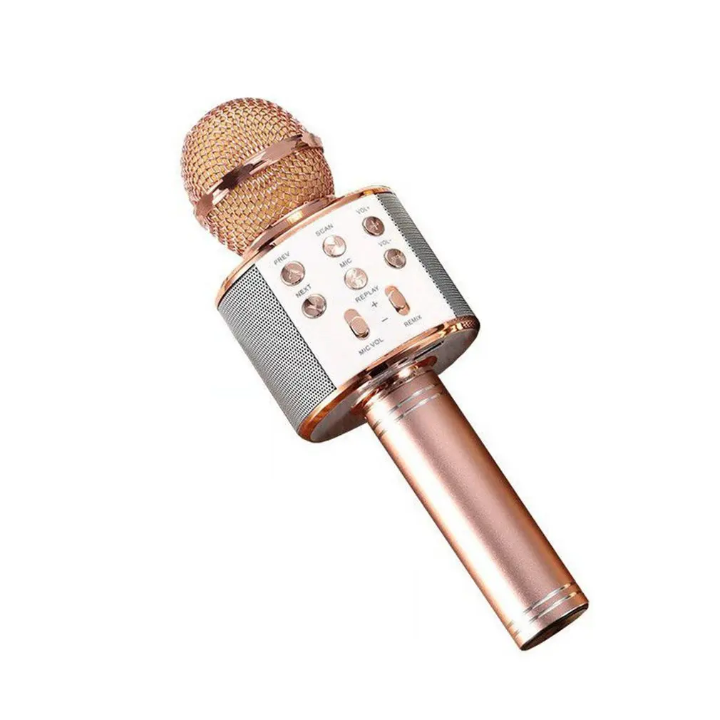 Wireless Microphone Audio Mobile Phone Microphones Karaoke Microphone Portable KTV Karaoke Machine with Speaker