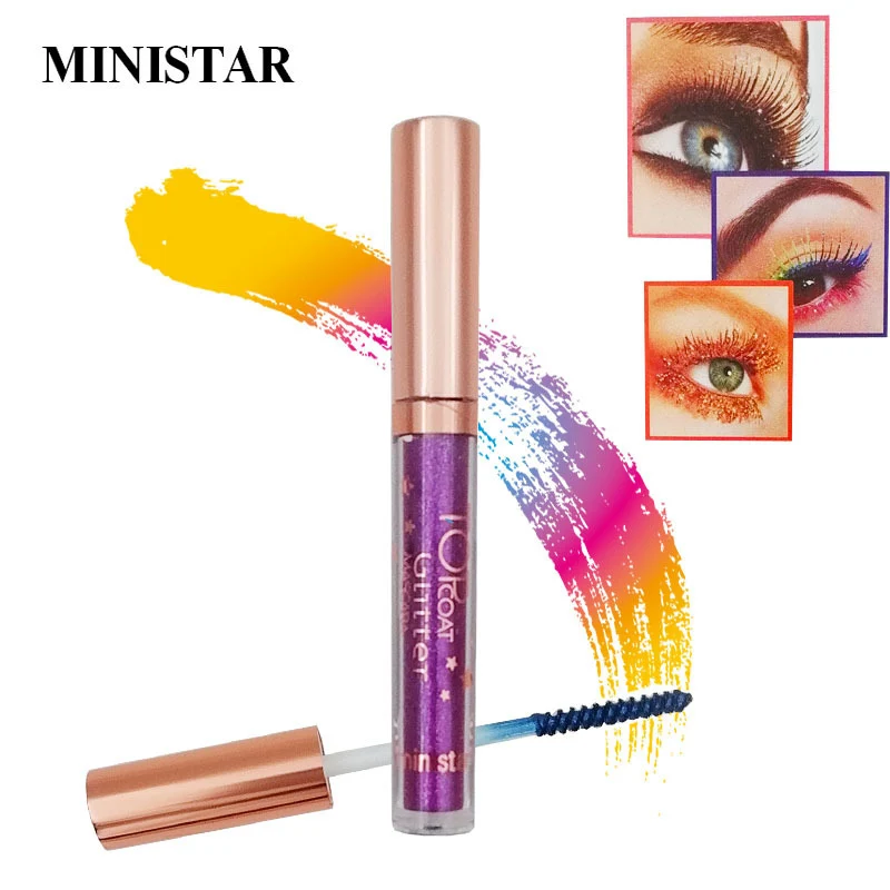 8ml Colorful Glitter Mascara Waterproof Long-lasting Eyelash Extension Makeup Shimmer Lash Mascaras CD88 |