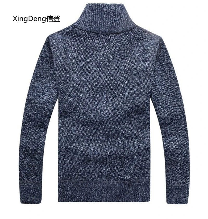 

XingDeng boys collar sweaters man cardigan stand neck jackets warm fashion Men's knit sweater casual top clothing plus size 3XL