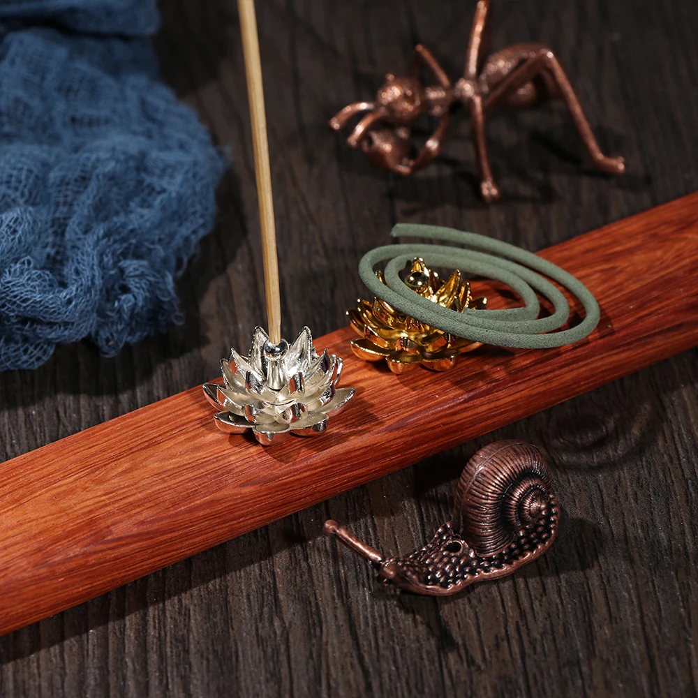1 шт. Мини кафе орнамент буддизм гаджеты пепельница Joss-stick вставляется ладан Держатель Медь кадильница украшение дома