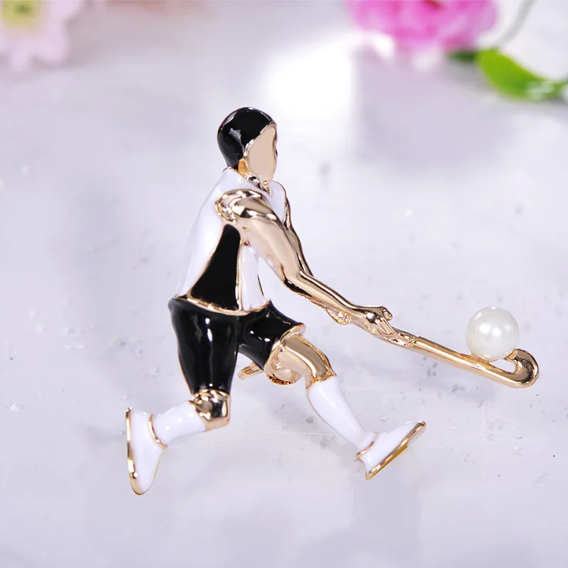 Брошь Funmor Мужская эмалированная повседневная фигурка игрового мяча худи