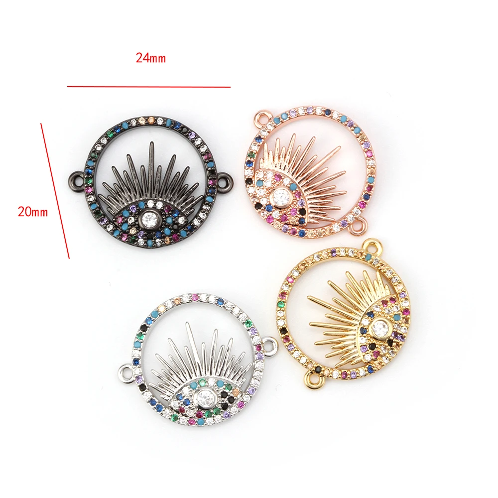 MEIBEADS 1 шт. Micro Pave подвески для ресниц со сглаза соединители ювелирные аксессуары