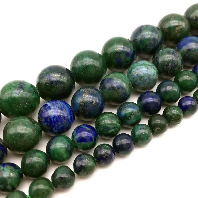 Натуральный Малахитовый Azurite лазурит Бусины Размер 6 мм 8 10 12 DIY свободные бусины