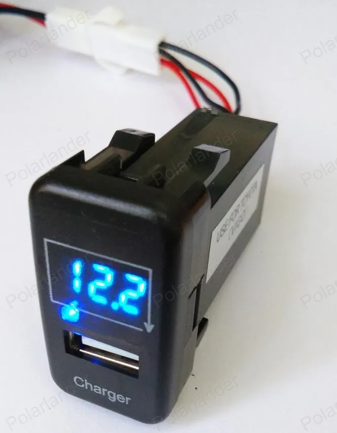 Автомобильное зарядное устройство USB для приборной панели T/OYOTA V/IGO цифровой