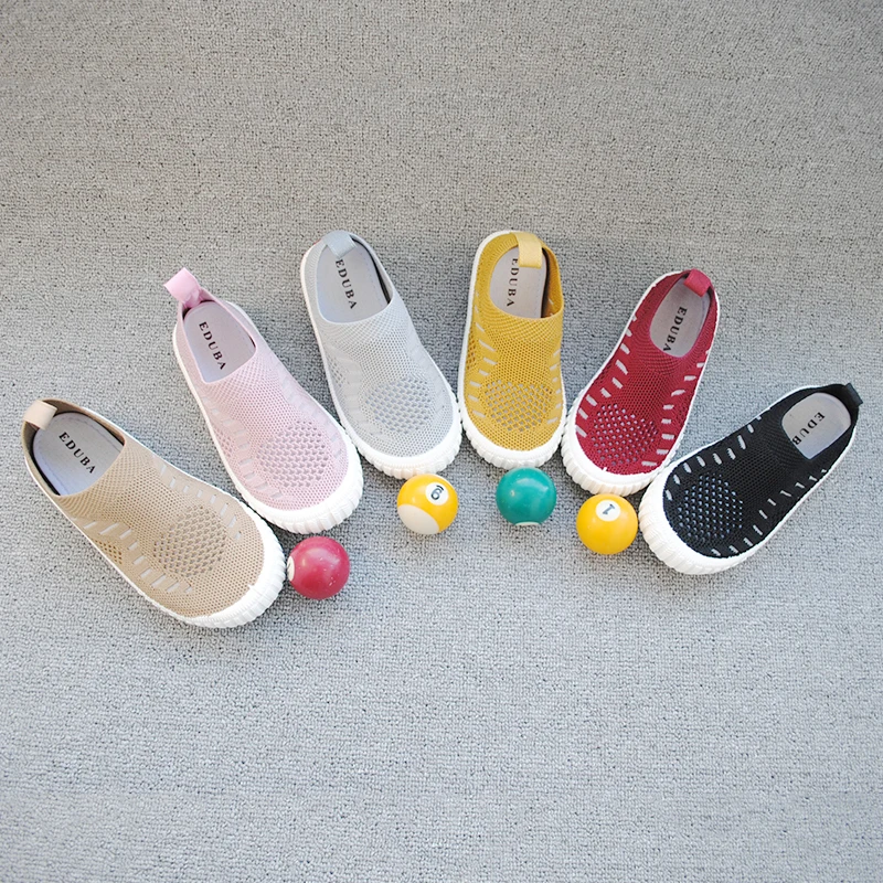 Hollow Fly Knitting Casual Shoes For Kids Boys Girls Light Weight Breathable Sneakers Cheap Footwear Children's | Детская одежда и