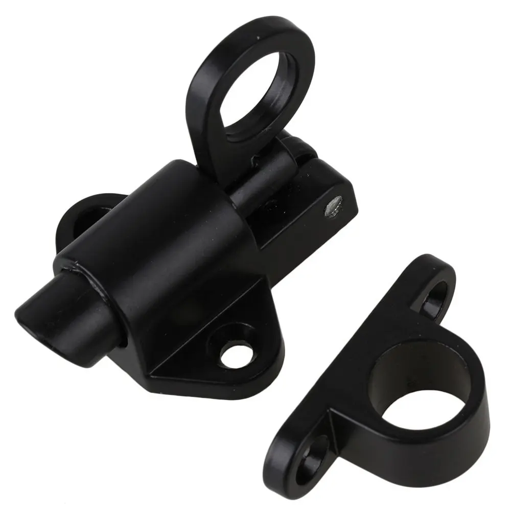 Черный алюминиевый оконный шкаф Натяжное кольцо пружинная нагрузка