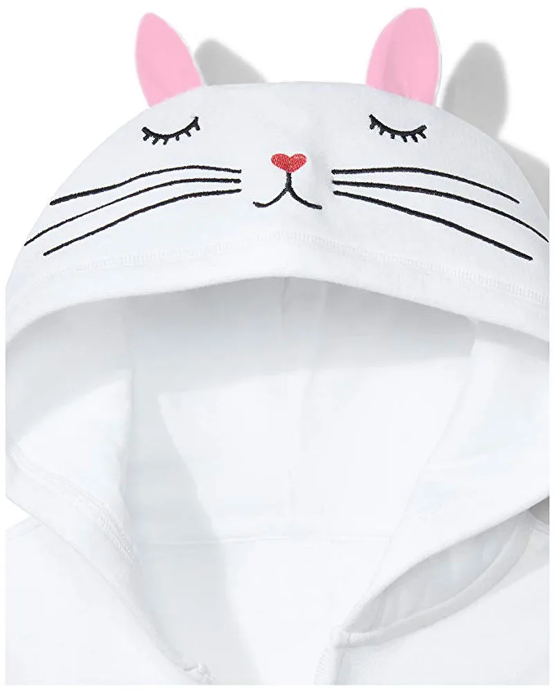 

Fashion Solid Hoodies Overcoat Women Autumn Winter Cat Ear Hooded Hoodie And Sweatshirt With Zippers Coat Tops Clothes