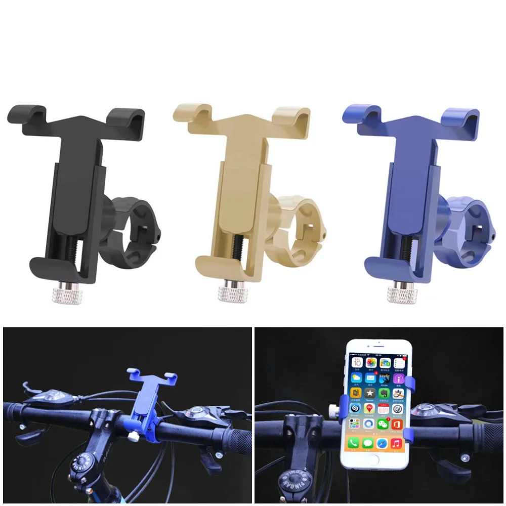 Aluminum Bicycle Phone Mount Holder For 3.5-6.2 inch GPS MTB Mountain Bike Motorcycle Handlebar Clip Stand Support Bracket | Мобильные