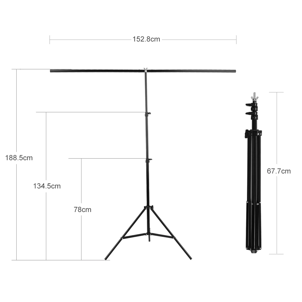 Студийная фотография макс. 152 см X 200 большая металлическая подставка с 3