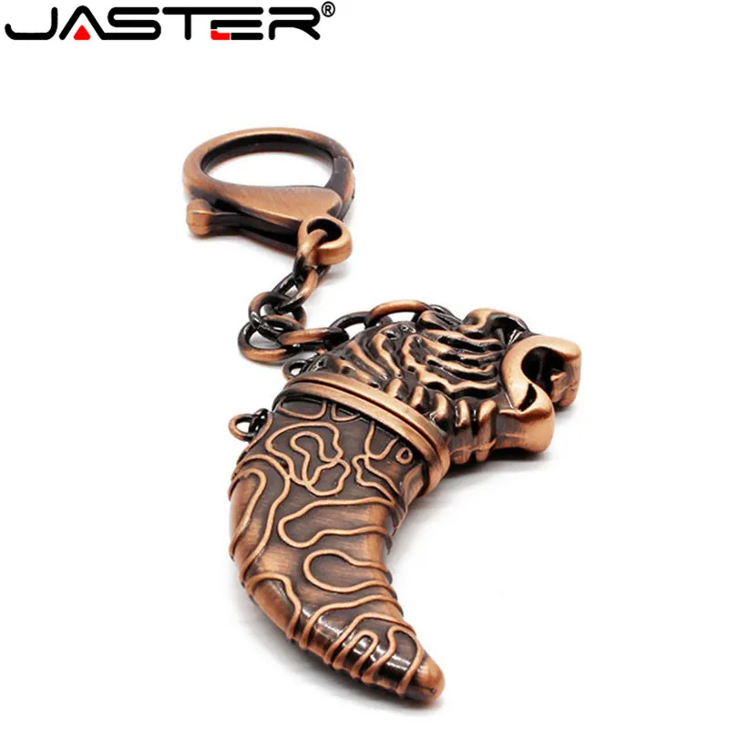 JASTER модный металлическая головка тигра саблей внешняя карта памяти USB 2,0 4 ГБ 8 ГБ 16BG 32 Гб 64 Гб USB флеш-накопитель