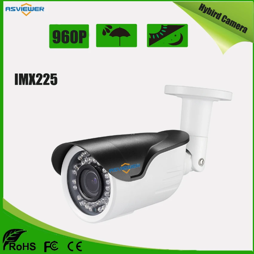 Sony IMX225 Hybird AHD/CVI/TVI/CVBS выход 4 в 1 камера с варифокальным объективом 42 шт. IR IN 960P