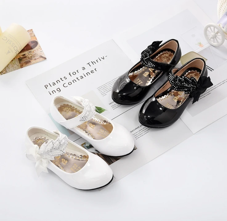 2019 spring and autumn children's performance shoes girls flat princess single dance | Детская одежда и обувь