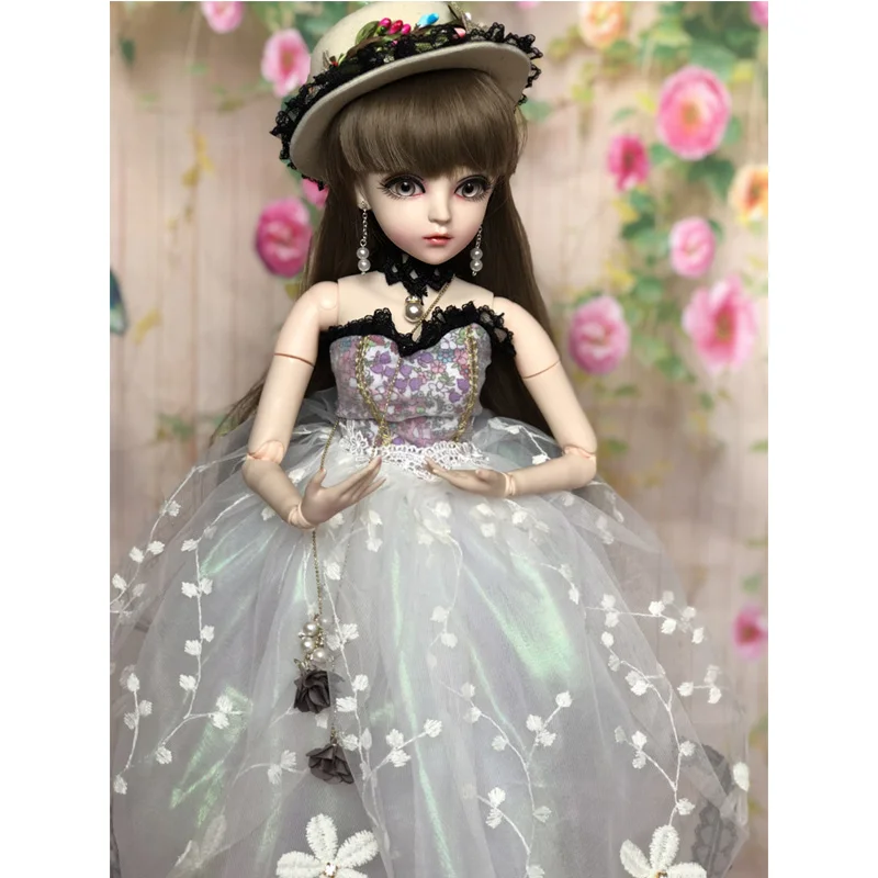 Светло-желтый 1/3 BJD 60 см куклы игрушки высшего качества китайская Кукла 18 шарниров BJD шаровая шарнирная кукла Мода девушка подарок игрушки для девочек модифицированная версия - Цвет: Светло-желтый