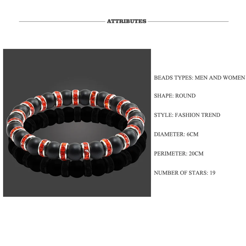 Trendy Lovers Natural Stone Bead Black Scrub Elastic Bracelets &amp Bangles Reiki Buddha Prayer For Women Men Jewelry | Украшения и