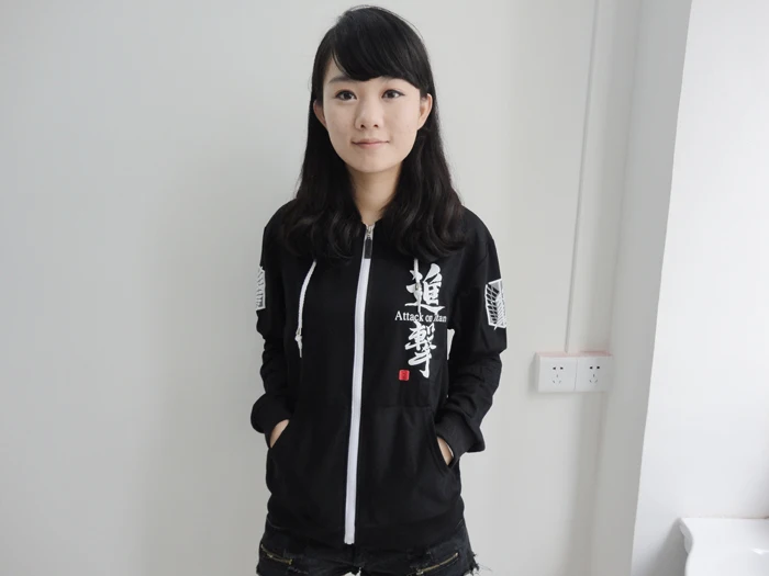 Аниме Атака Титанов Косплей Толстовка Скаутинг Легион с капюшоном черный свитер