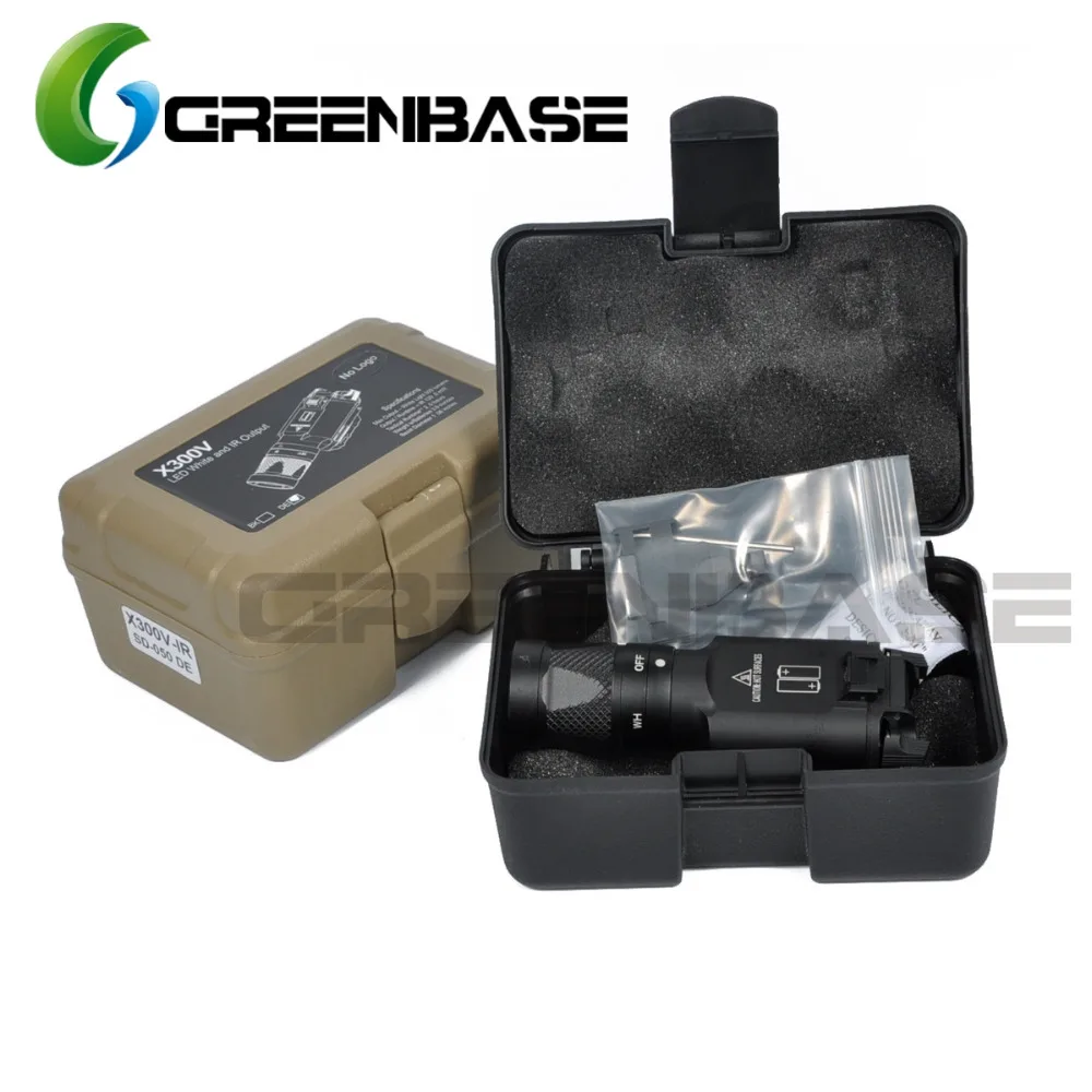 

Greenbase SF Tactical LED X300V-IR Weaponlight X300 Series Flashlight White and IR Output Fit 20mm Picatinny Rail 2 Colors