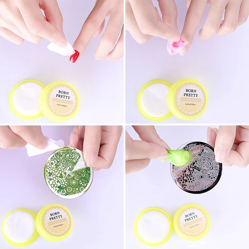 BORN PRETTY Nail Stamping Tool Set Polish Remover Pads Clear Stamper 6ml Peel Off Liquid Tape Stamp Manicure Art Kits | Красота и