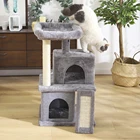 Кошачья Деревянная Башня, кошачья Когтеточка, домашняя мебель, мебель для домашних животных, гамак для домашних животных, 86 см, игрушка для кошек с шариком