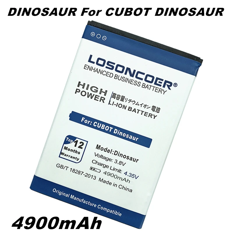 LOSONCOER 4900mAh батарея динозавра для CUBOT хорошее качество батареи