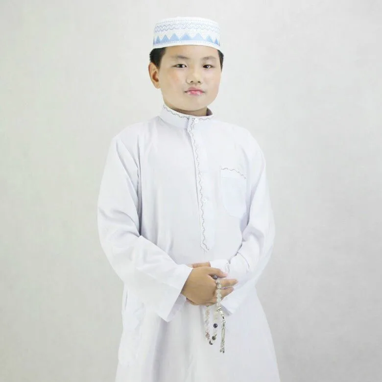 Мусульманская одежда для мальчиков Детские мусульманский Тауб арабский абайя