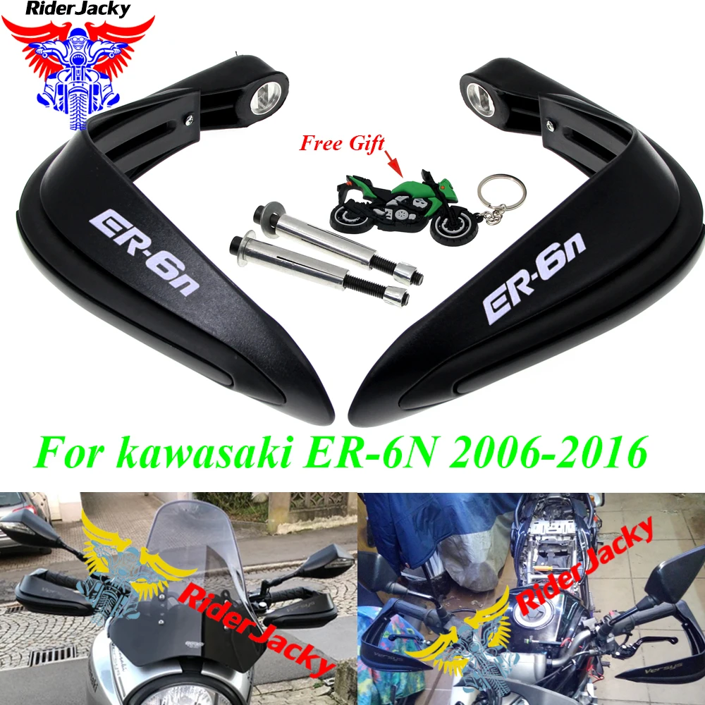 Мотоциклетная черная ручная защита для рук Kawasaki ER 6N ER6N 2006 2016 2010 2011 2012 2013 2014