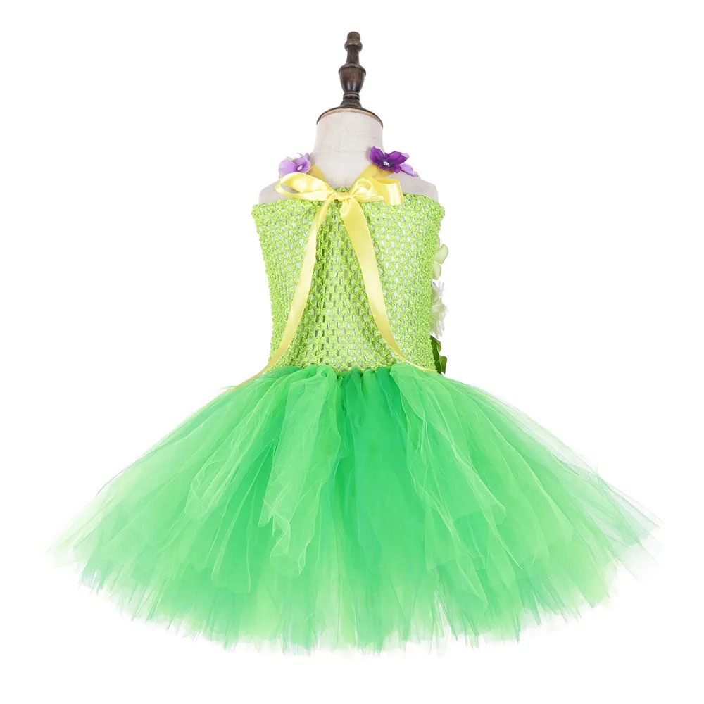 Green Princess Custom Wonder Fairy Tutu Dress Girls Clothing Christmas for Kids Flower Sleeveless Birthday Party | Детская одежда и