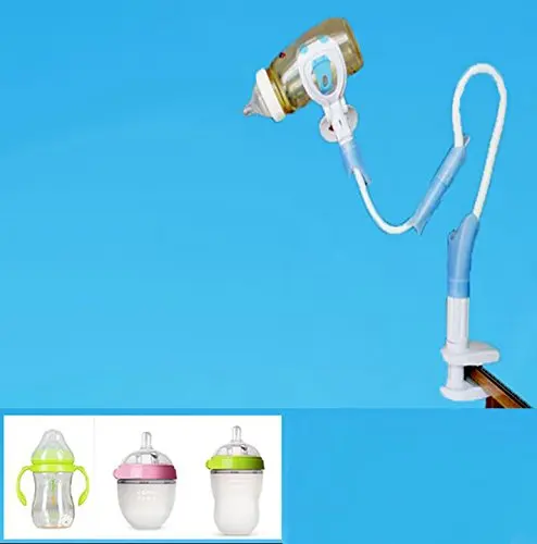 

NEW Baby Bottle Holder, Universal Infant Bed Cup Clip Holder Lazy Bracket Flexible Long Arms Stand Home Helper Bottle Holder
