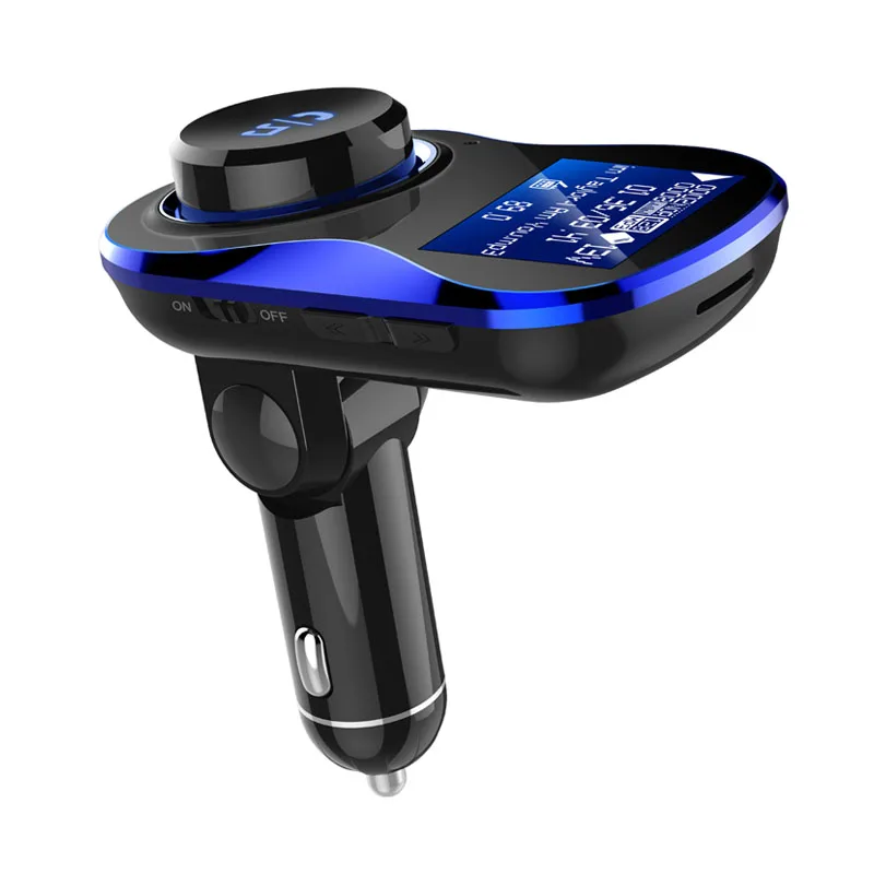 Jajabor Bluetooth Автомобильный fm-передатчик Bluetooth автомобильный комплект громкой связи AUX 3,5 мм аудио плеер двойной USB зарядное устройство большой экран дисплей