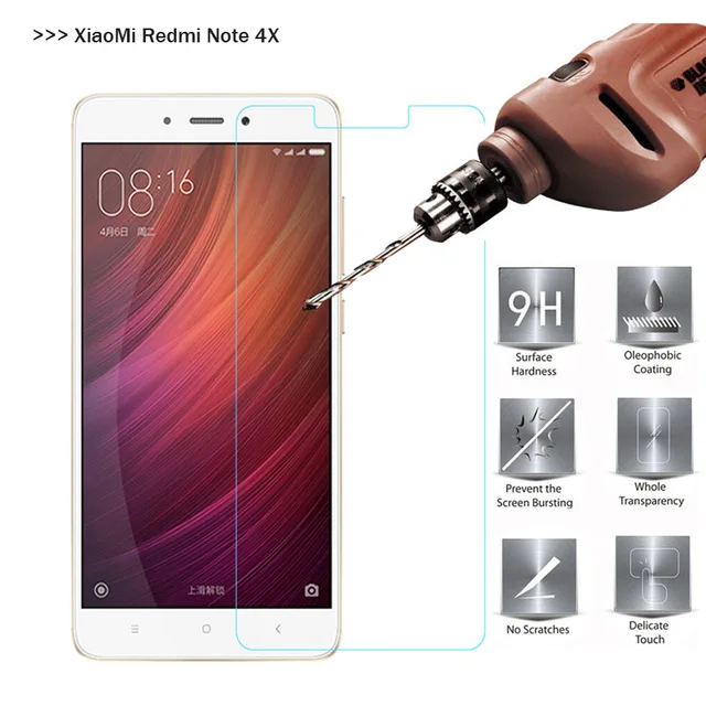Для Xiaomi Redmi Note 4X закаленное стекло 2.5D Премиум Защитная пленка для экрана 4X5 5 дюйма