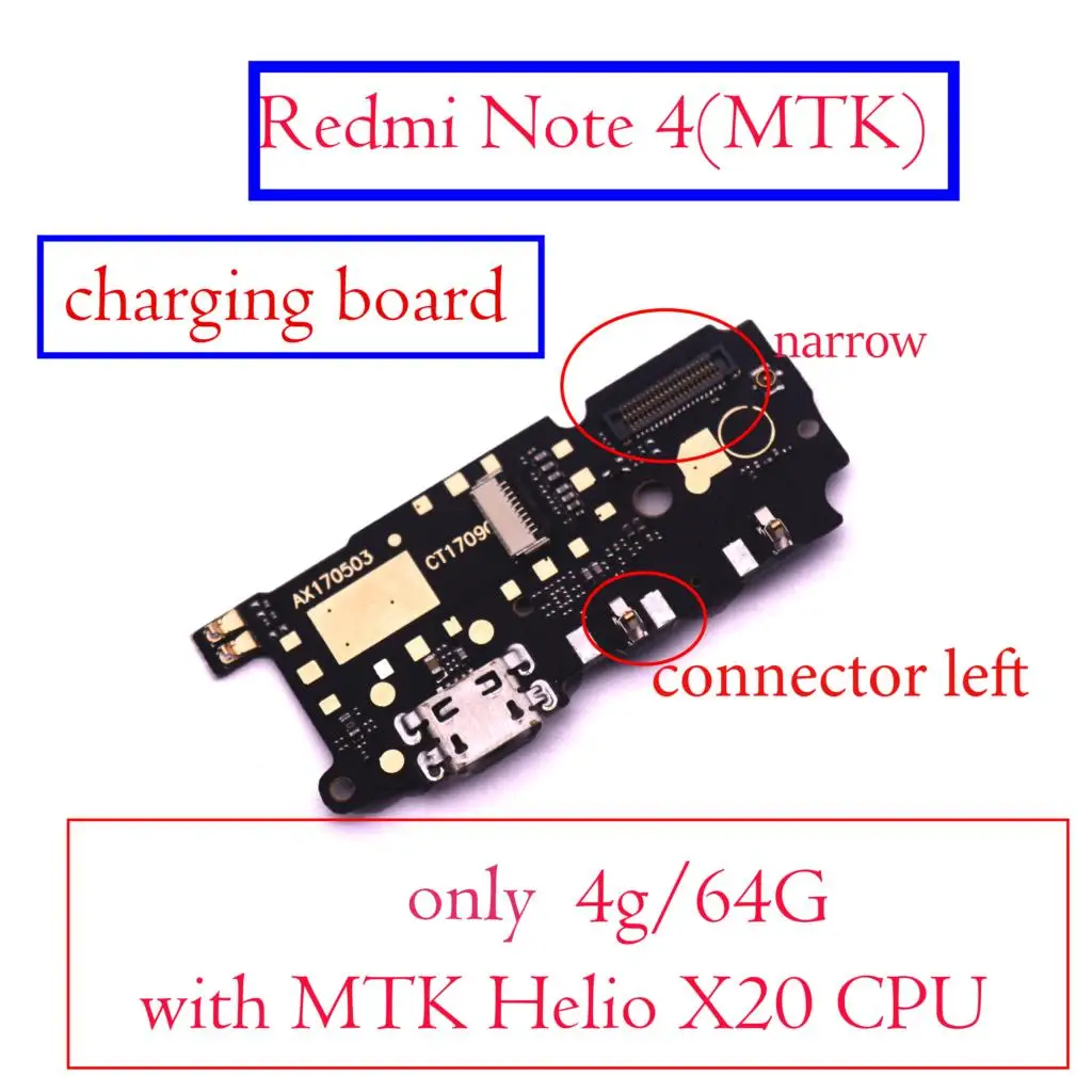 Для Xiaomi Redmi Note 4 Note4 MTK X20 китайская зарядная плата гибкий кабель основная плата Подключения гибкий кабель питания и громкости кабель