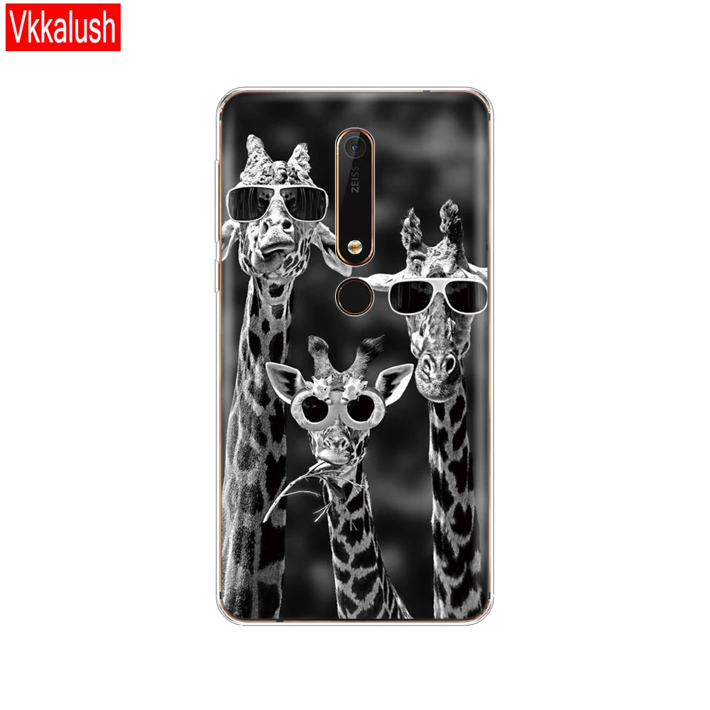 80064 Силиконовый чехол-накладка для Nokia 6, 6,1, 7 Plus, 8, 9, Nokia 6, 2018X5X6, чехол из мягкого ТПУ для задней панели телефона, защитный чехол-бампер - Цвет: 80064