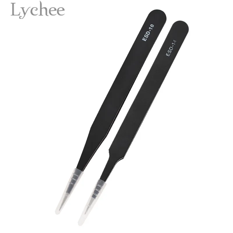 Lychee Life 2 шт. пинцет из нержавеющей стали для алмазной живописи высокое качество