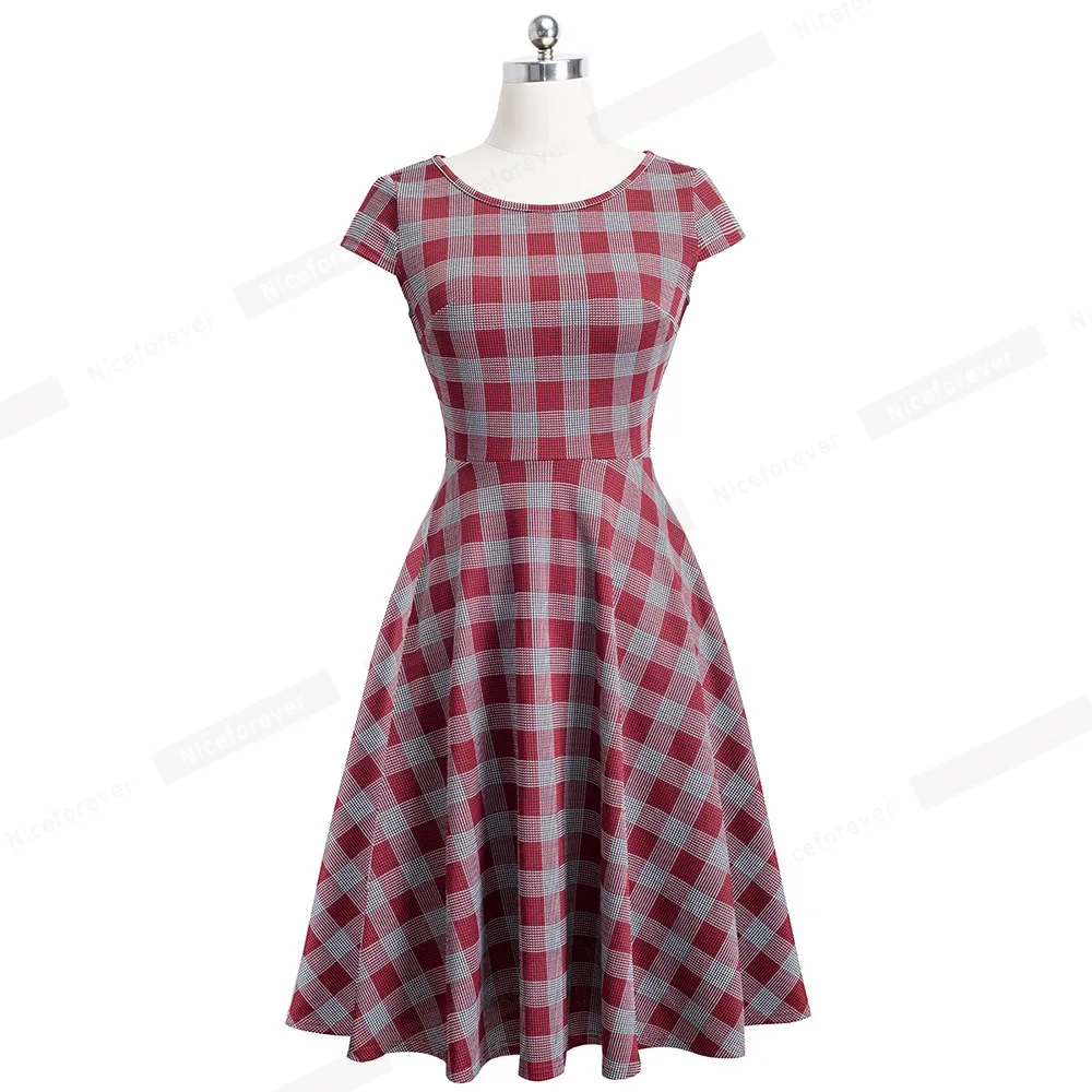 Хорошее-forever Ретро 1950-х цветочный принт с круглым вырезом vestidos трапециевидные женские расклешенные вечерние летние платья btyA009