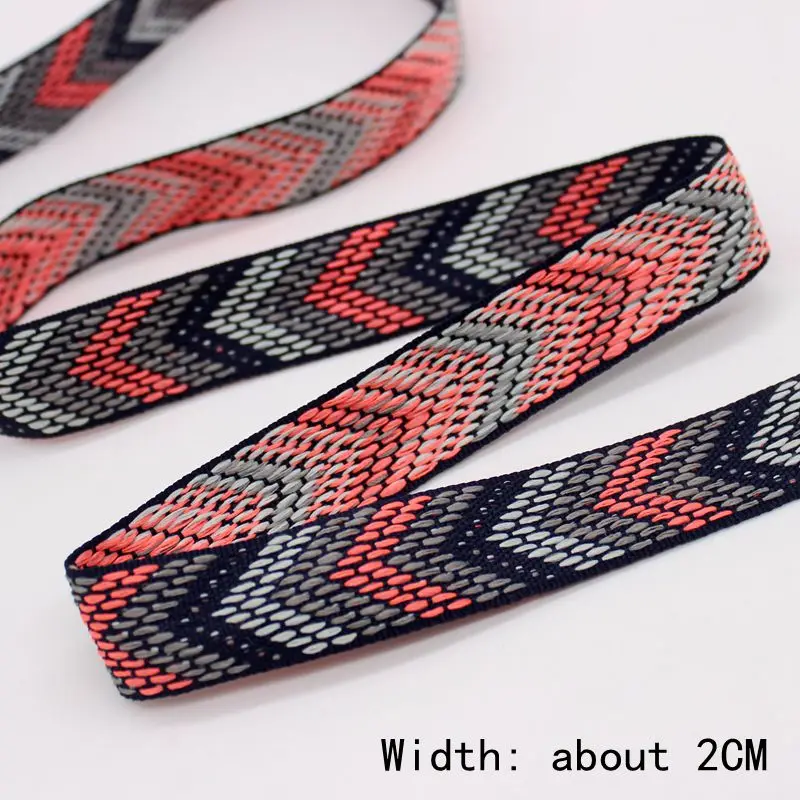 15-- 2CM 8 ярдов/партия, Новое поступление, национальная жаккардовая лента для одежды, на заказ, сделай сам, ручная работа, для шитья, собачий ошейник, декоративные серьги, аксессуар, кружево - Цвет: 15-- 2CM