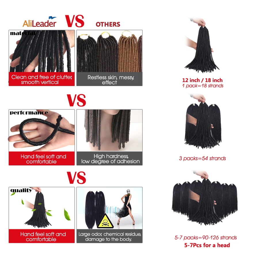 AliLeader синтетический Однотонная одежда искусственные локоны в стиле Crochet волосы 18