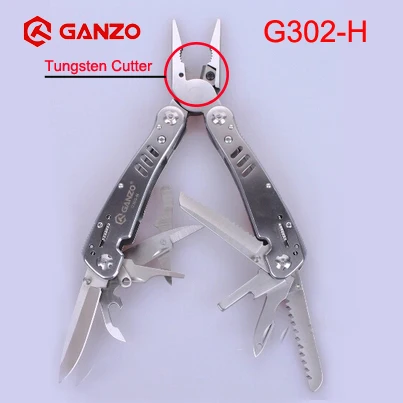 Нож многофункциональный Ganzo G302B, плоскогубцы, для повседневного использования, инструменты Ganzo, складные плоскогубцы, многофункциональные плоскогубцы для рыбалки, 26 в 1, многофункциональный вольфрамовый резак