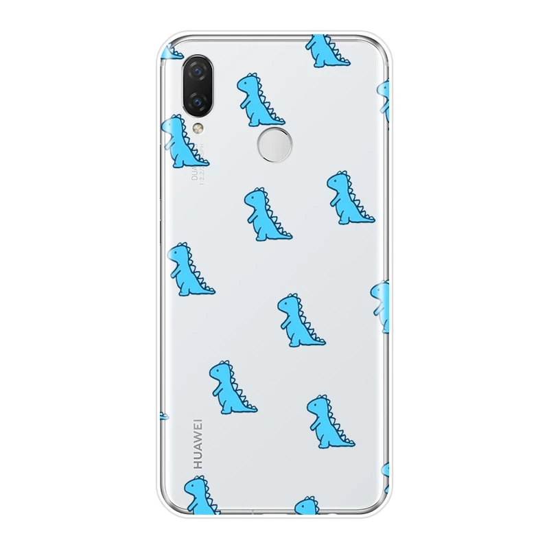 Задняя крышка для Huawei Nova Smart Lite 2017 Kawaii Dinosaur силиконовый мягкий чехол 2i 2 Plus 3 3I 3E