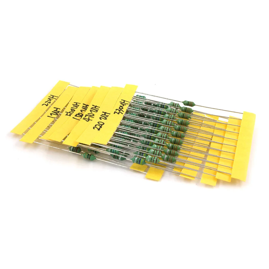 Murarum индуктивности ассортимент 0307 1/4 Вт 1UH 1MH 12valuesX10pcs = 120 шт. индукторы Цветовой код
