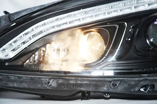 1 пара чехол для автомобиля для Mercedes-Benz S class W221 S350 S500 S600 светодиодный головной светильник 2006 2007 2008 хромированный корпус