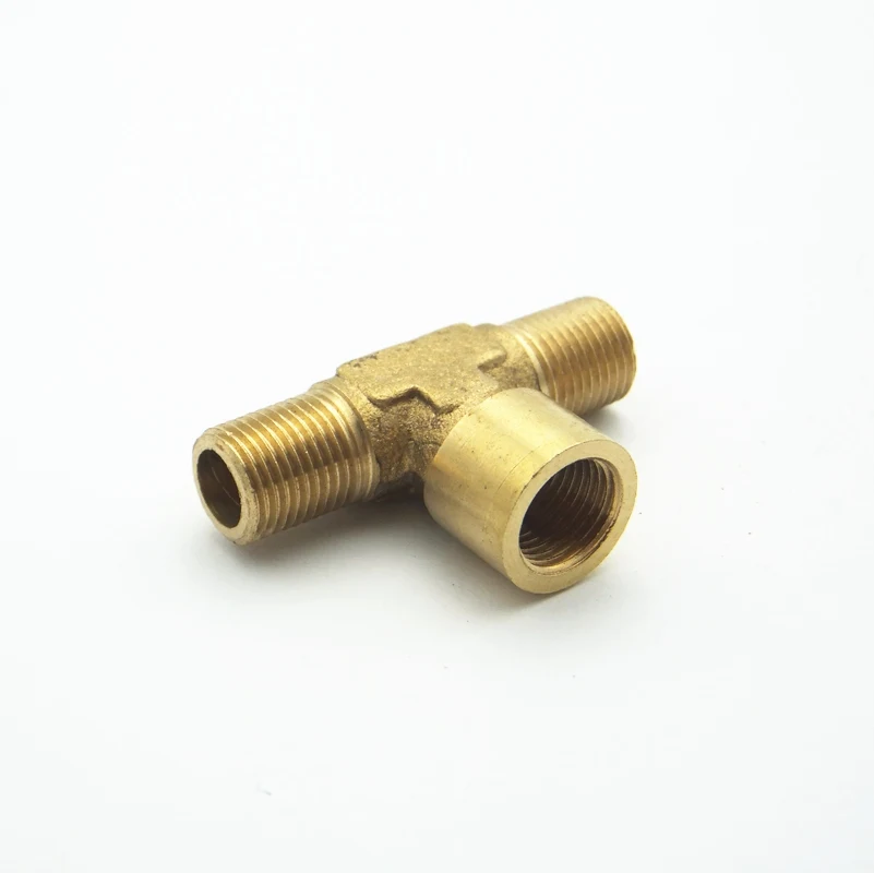 1/8 &quotBSP Male x 1/8&quot BSP Female Thread Tee Type 3 Way Brass Pipe Fitting Adapter Coupler коннектор|bsp male thread|male threadbrass