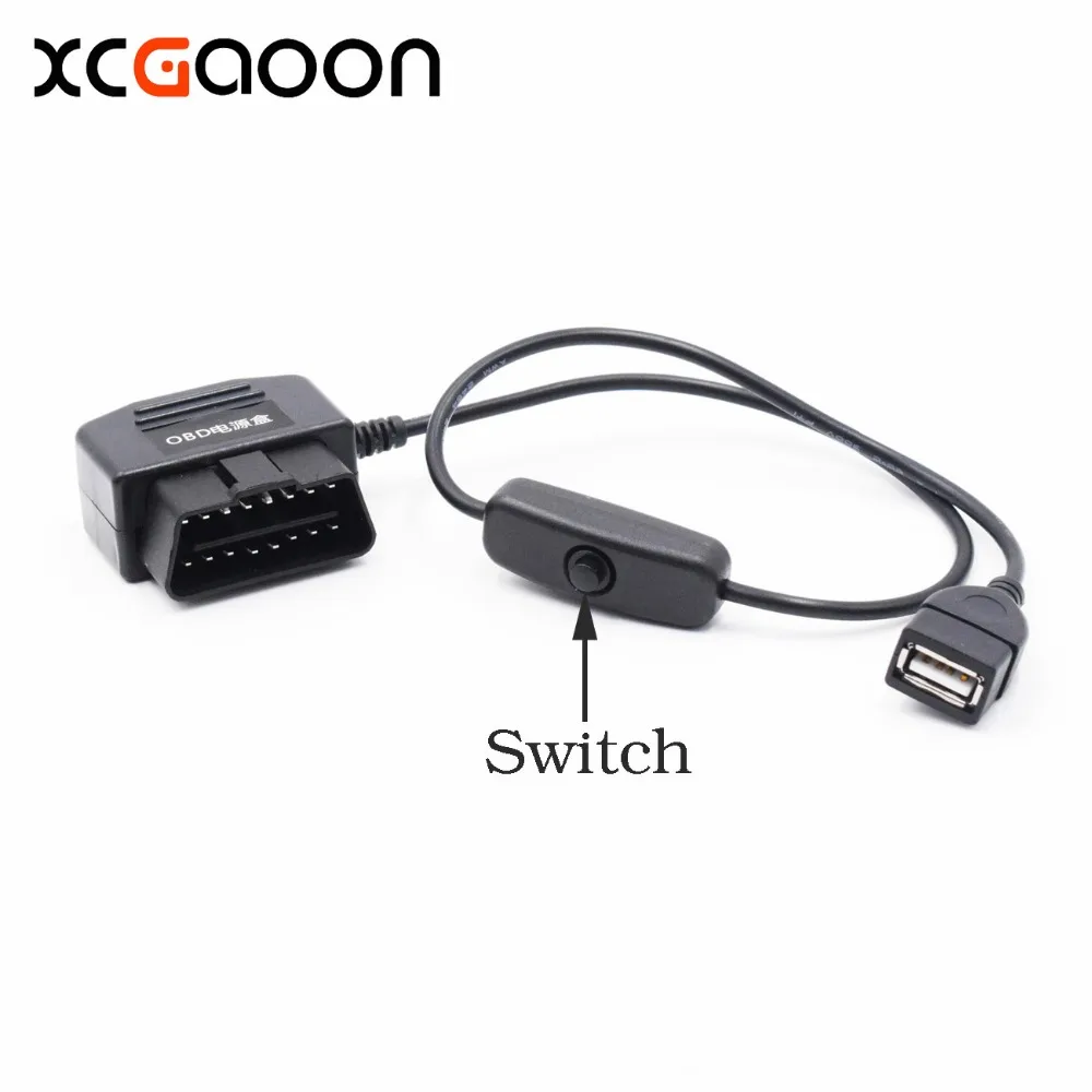 Xcgaoon OBD 16 Булавки автомобиля dc конвертер Модуль кабель с USB Порты и разъёмы