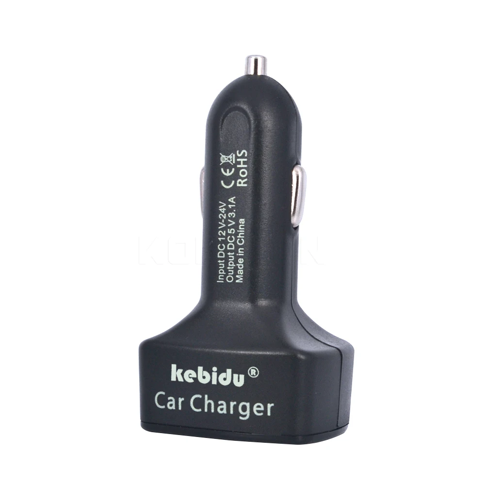 Автомобильное зарядное устройство kebidu с двумя usb-портами 5 в пост. Тока 3 1 а