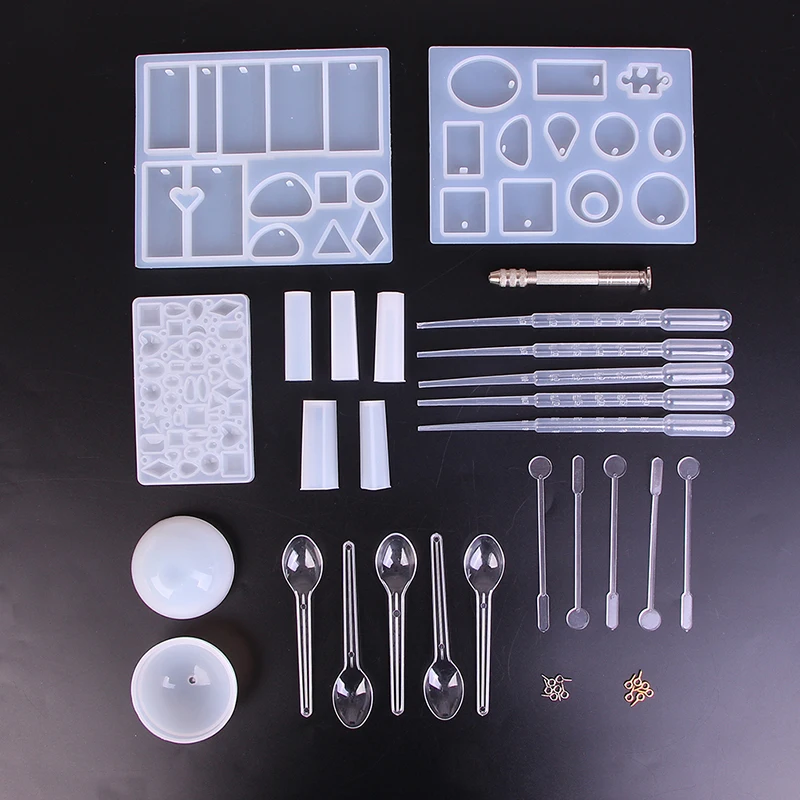 Комплект пресс форм для литья из смолы DIY силиконовая форма изготовления