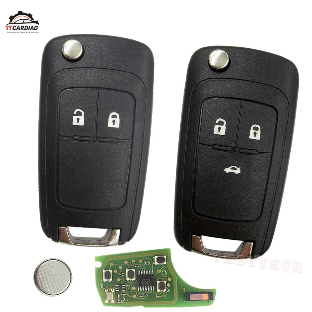 2 кнопки 3 полный флип автомобиль дистанционный ключ для Opel astra h g j Vauxhall Замена 433