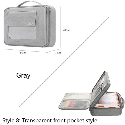 Style 8 Gray BUBM органайзер для документов хранение билетов на встречи один или двойной или 3 слоя, медальон или нет 10 стилей 3 цвета - Цвет: Style 8 Gray