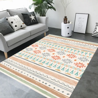 Современный 3D ковер, диван, журнальный столик для гостиной, спальни, напольный коврик, минималистичный геометрический узор, скандинавский ковер с коротким ворсом из плюшевой ткани