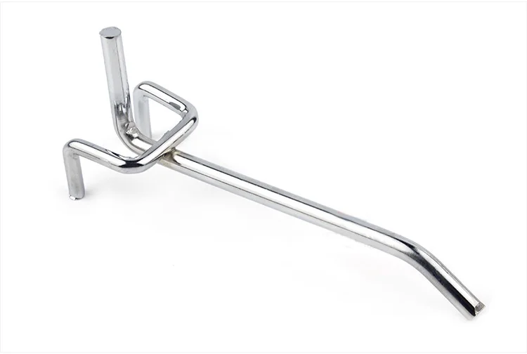 20 шт./лот 250 мм длина 25 шаг отверстия металлическая хромированная вешалка крючок